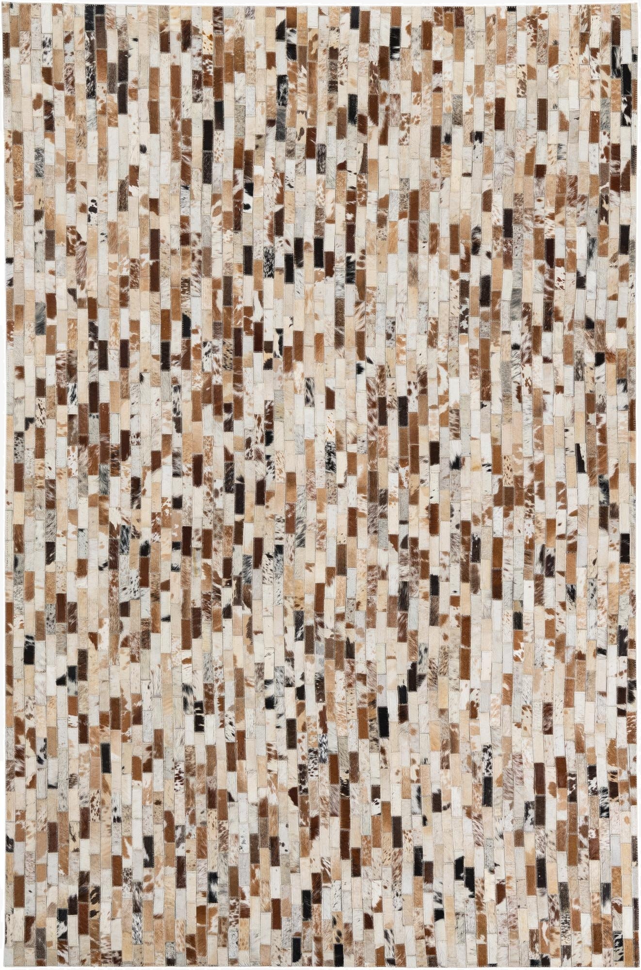 5' 1 x 7' 9 Cowhide Leather Rug