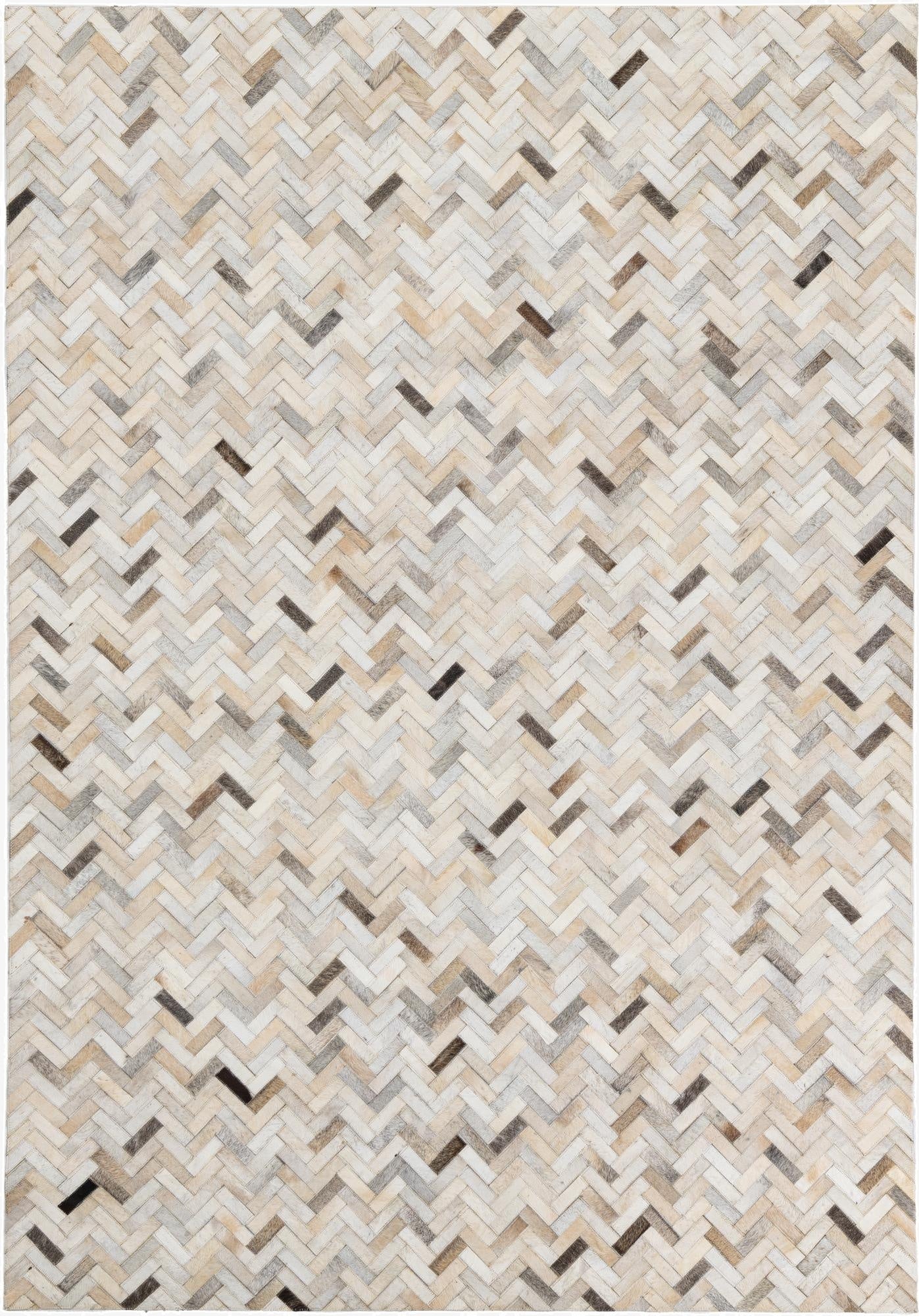 5' 3 x 7' 5 Cowhide Leather Rug