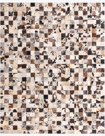 7' 10 x 9' 9 Cowhide Leather Rug