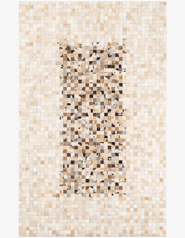 5' x 8' Cowhide Leather Rug