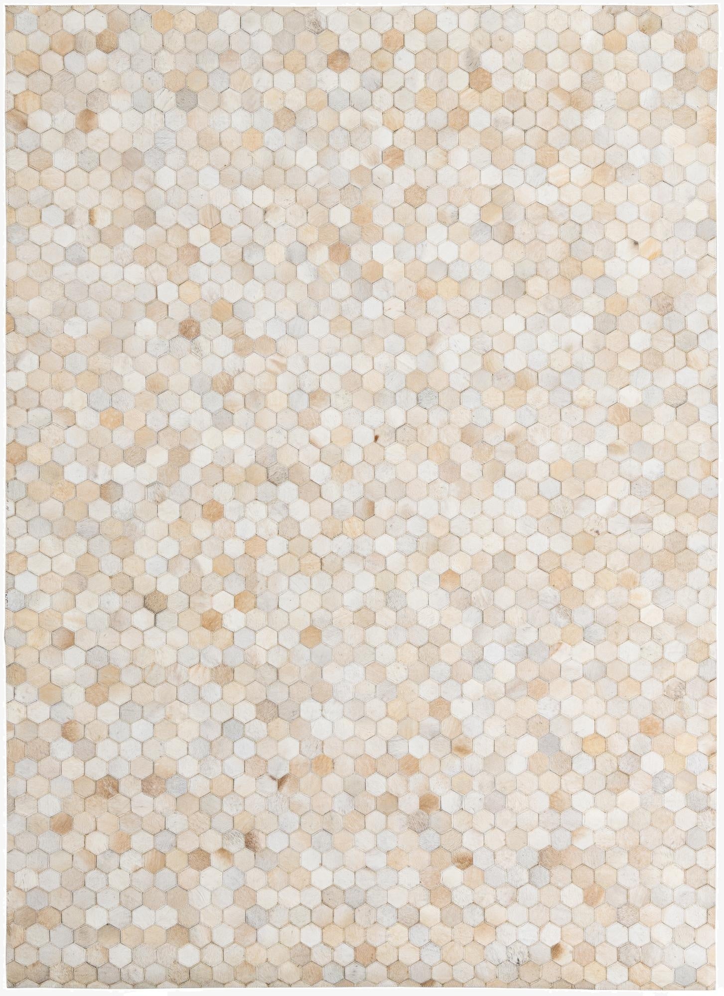 5' 3 x 7' 5 Cowhide Leather Rug