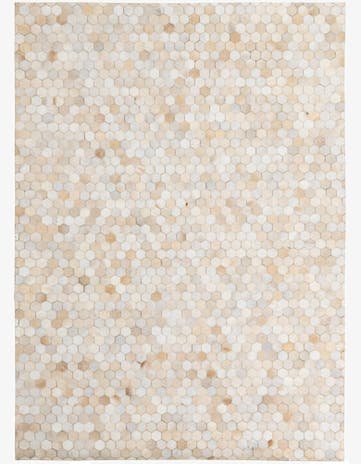 5' 3 x 7' 5 Cowhide Leather Rug