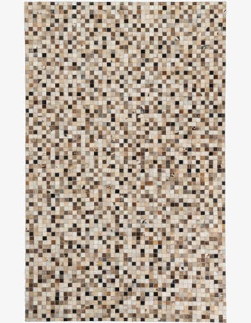 5' x 7' 10 Cowhide Leather Rug