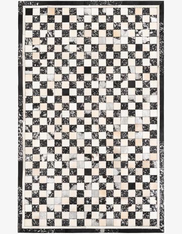5' x 8' Cowhide Leather Rug