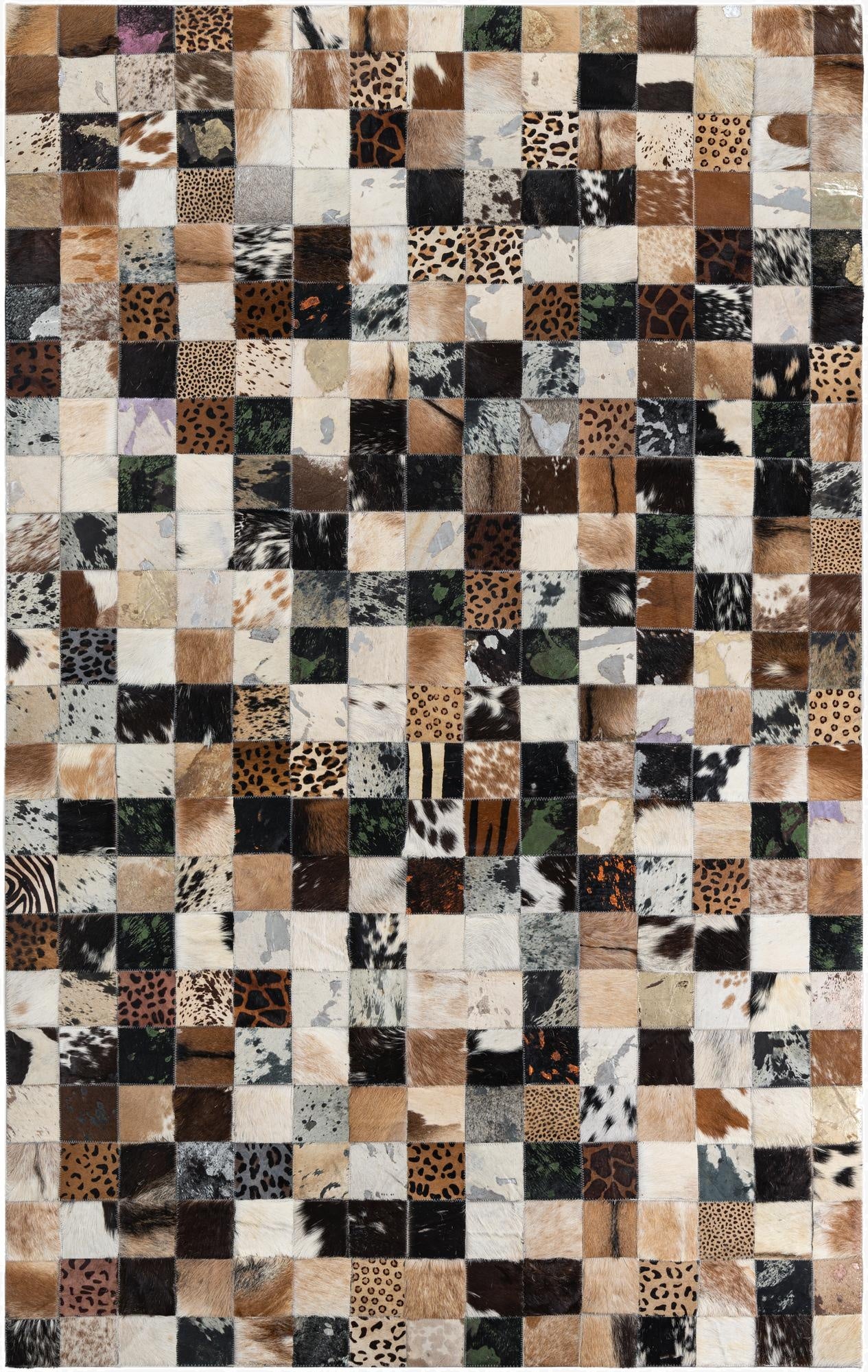 5' x 8' Cowhide Leather Rug