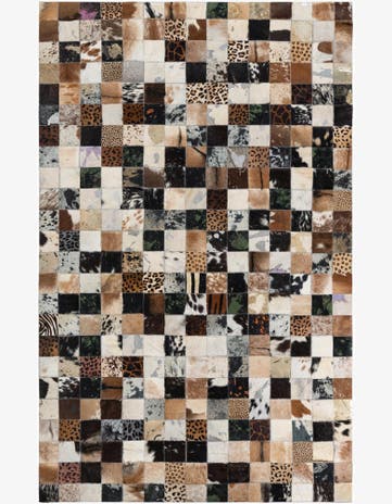 5' x 8' Cowhide Leather Rug