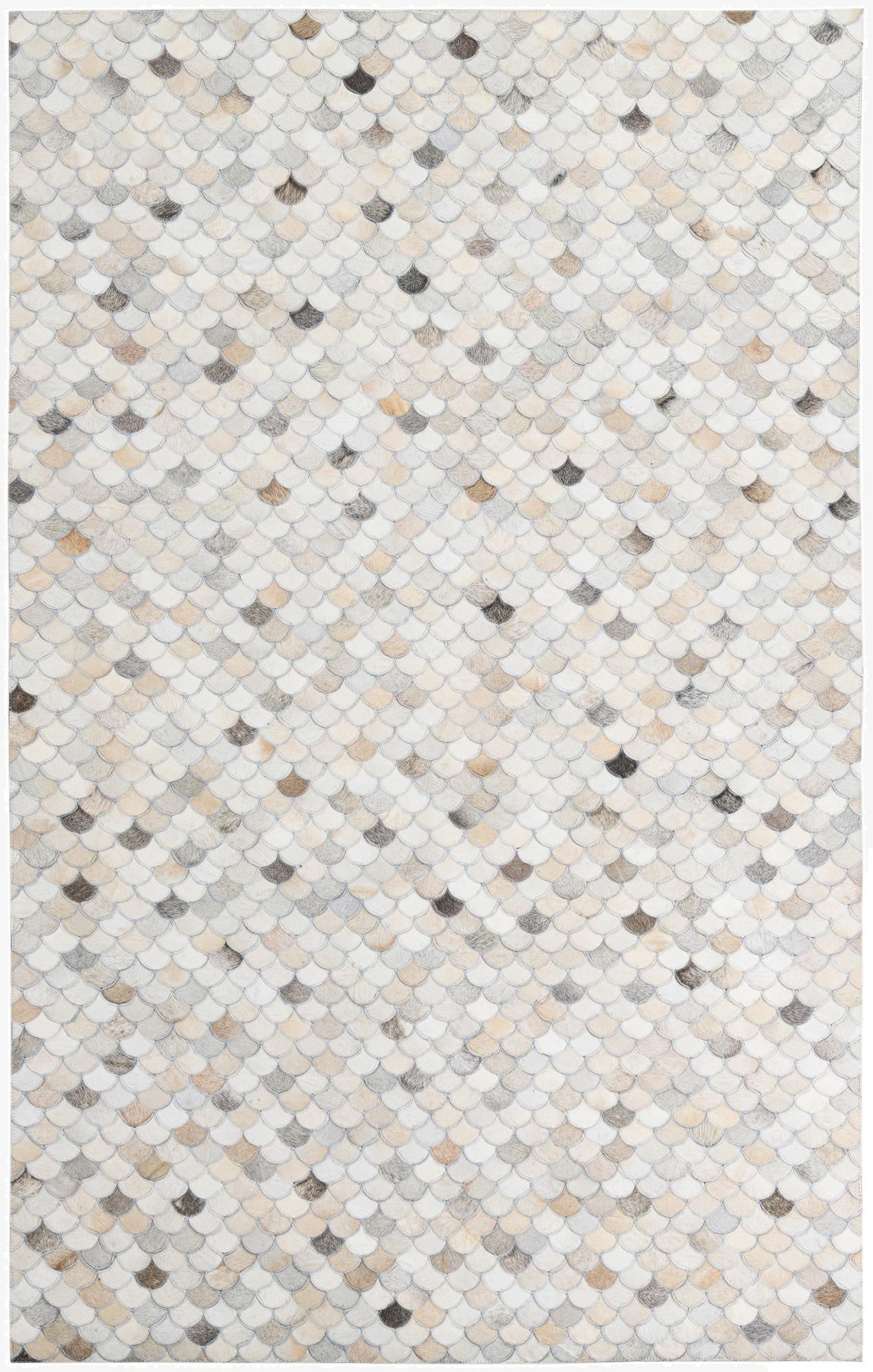 5' x 8' Cowhide Leather Rug