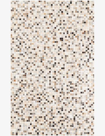 5' x 8' Cowhide Leather Rug