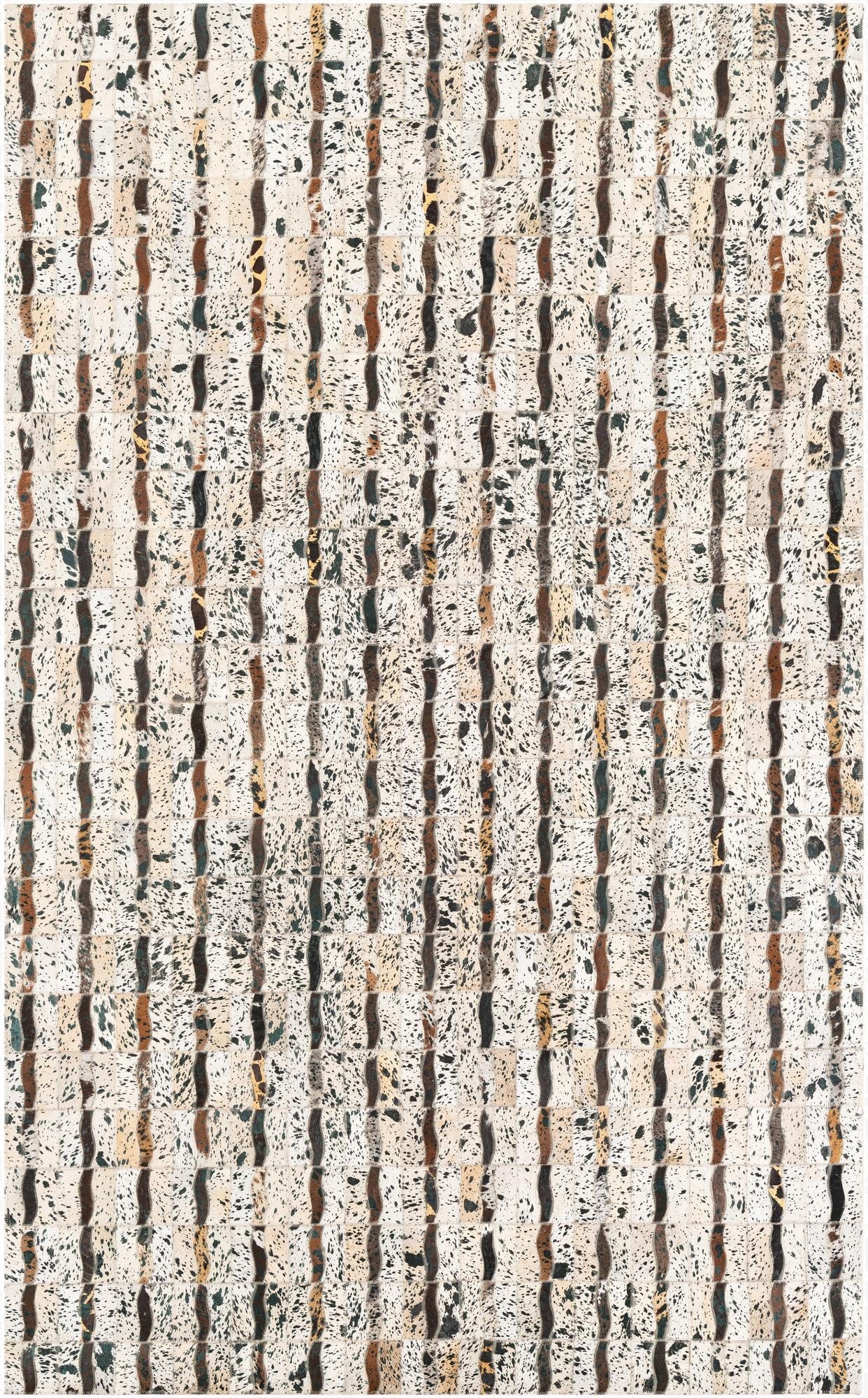 5' x 8' 1 Cowhide Leather Rug