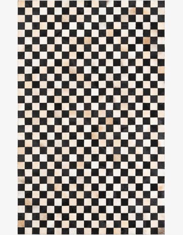 5' x 8' Cowhide Leather Rug