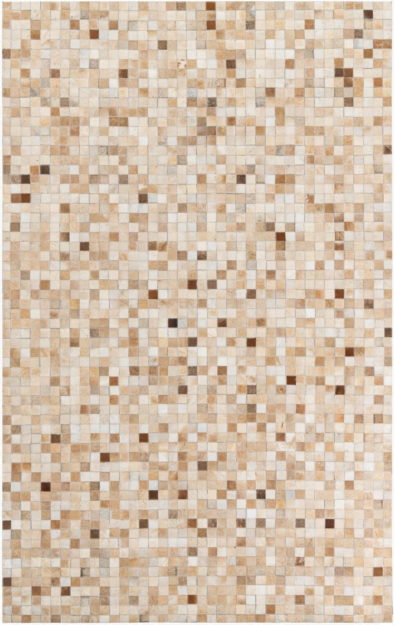 5' 1 x 8' 2 Cowhide Leather Rug