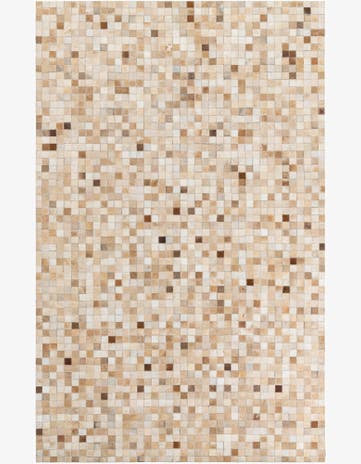 5' 1 x 8' 2 Cowhide Leather Rug