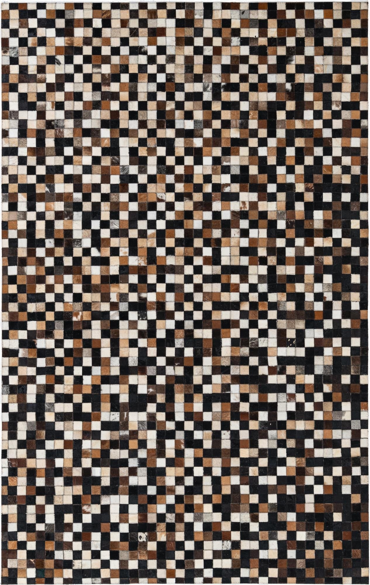 5' x 8' Cowhide Leather Rug