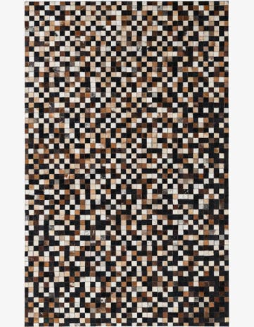 5' x 8' Cowhide Leather Rug