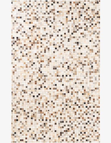 5' x 8' 1 Cowhide Leather Rug