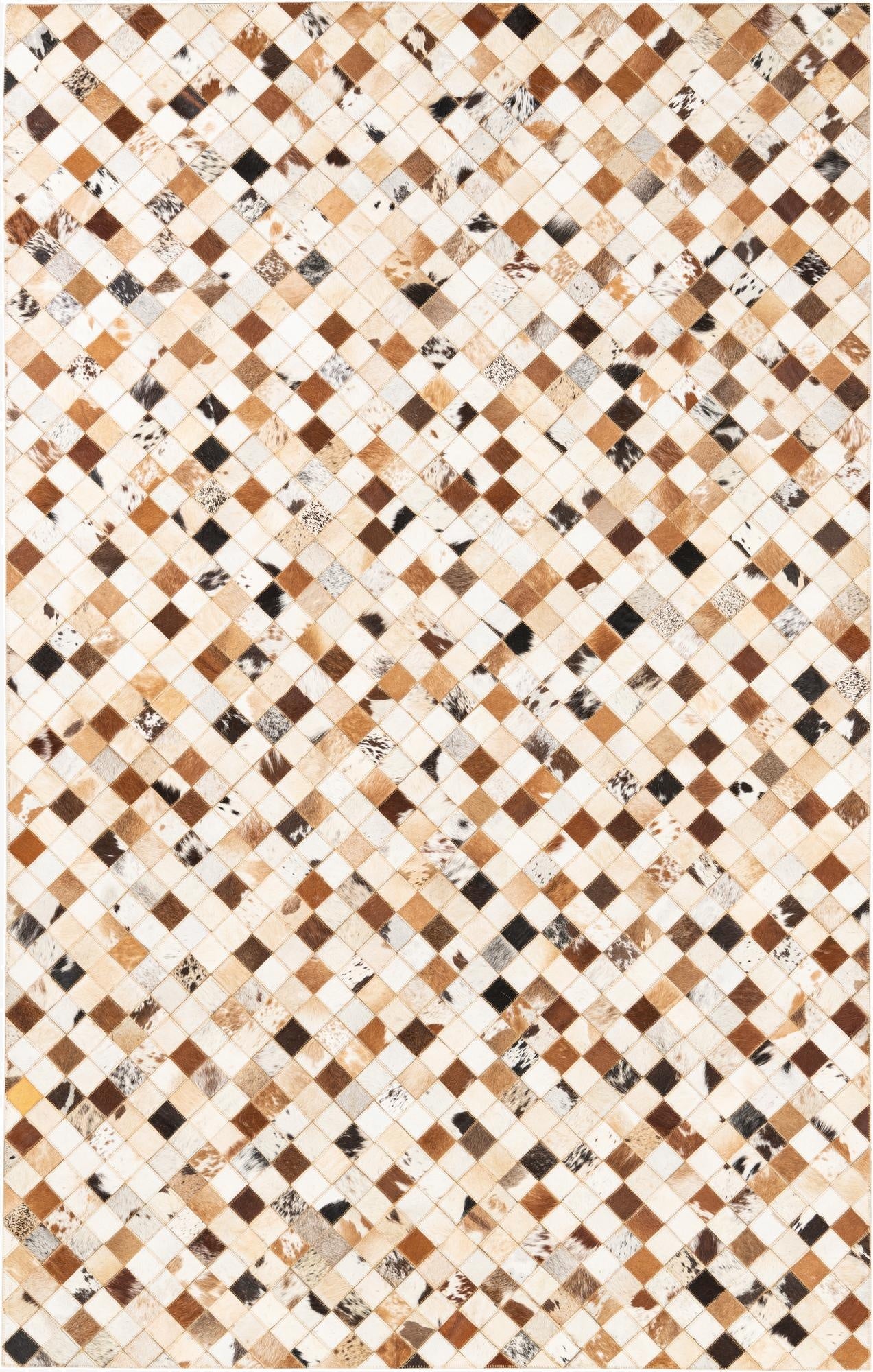 5' x 8' Cowhide Leather Rug