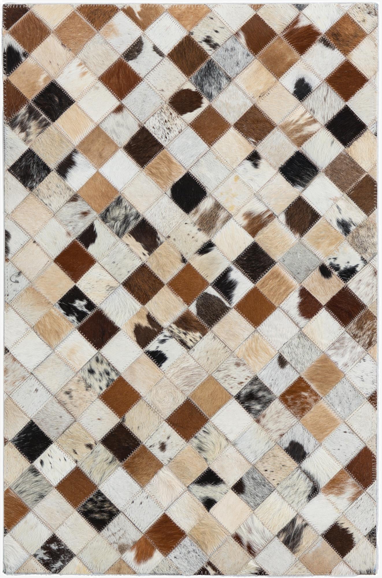 Primary image 2' x 3' Cowhide Leather Rug