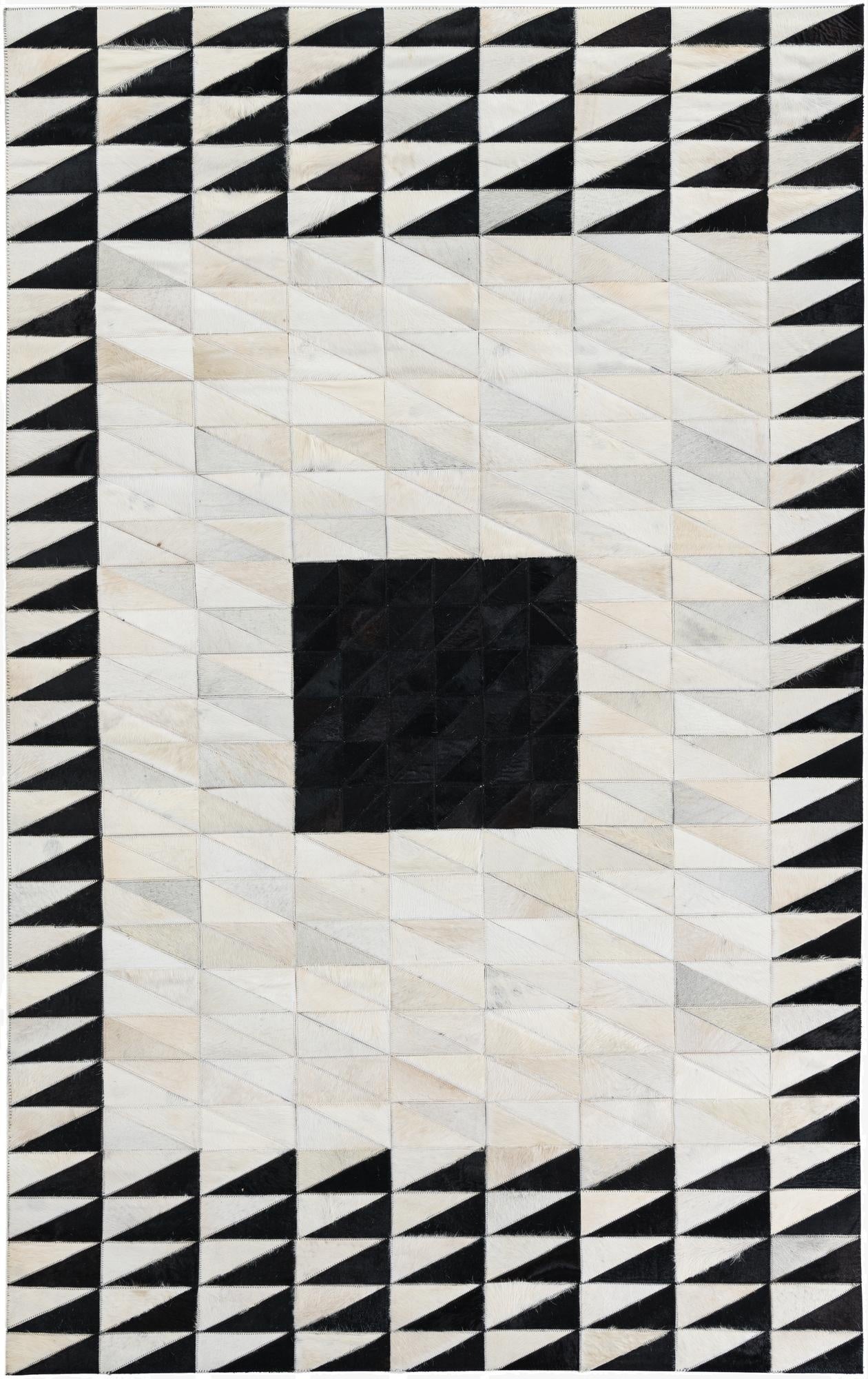 5' x 7' 10 Cowhide Leather Rug