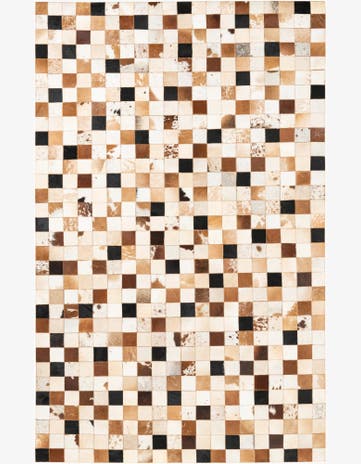5' x 8' Cowhide Leather Rug