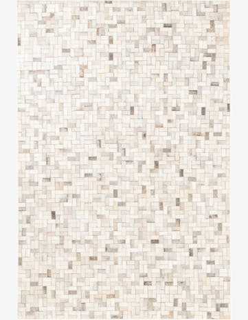 5' 4 x 8' Cowhide Leather Rug