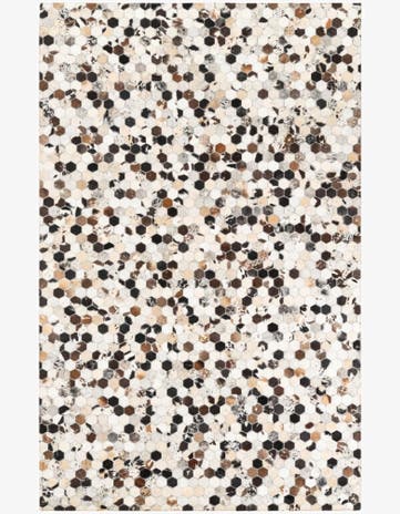5' 1 x 8' Cowhide Leather Rug