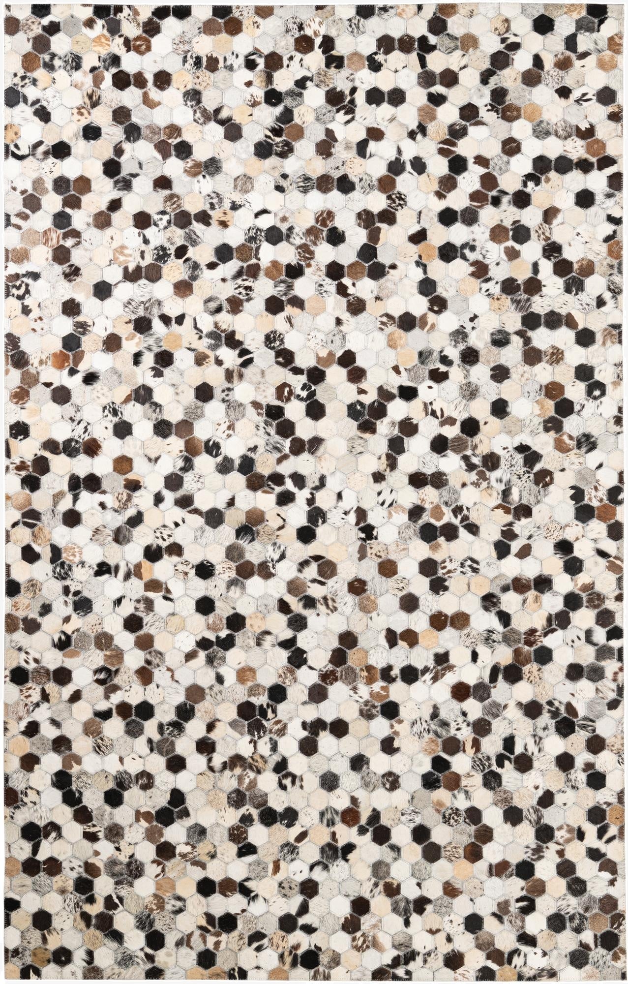5' x 8' Cowhide Leather Rug