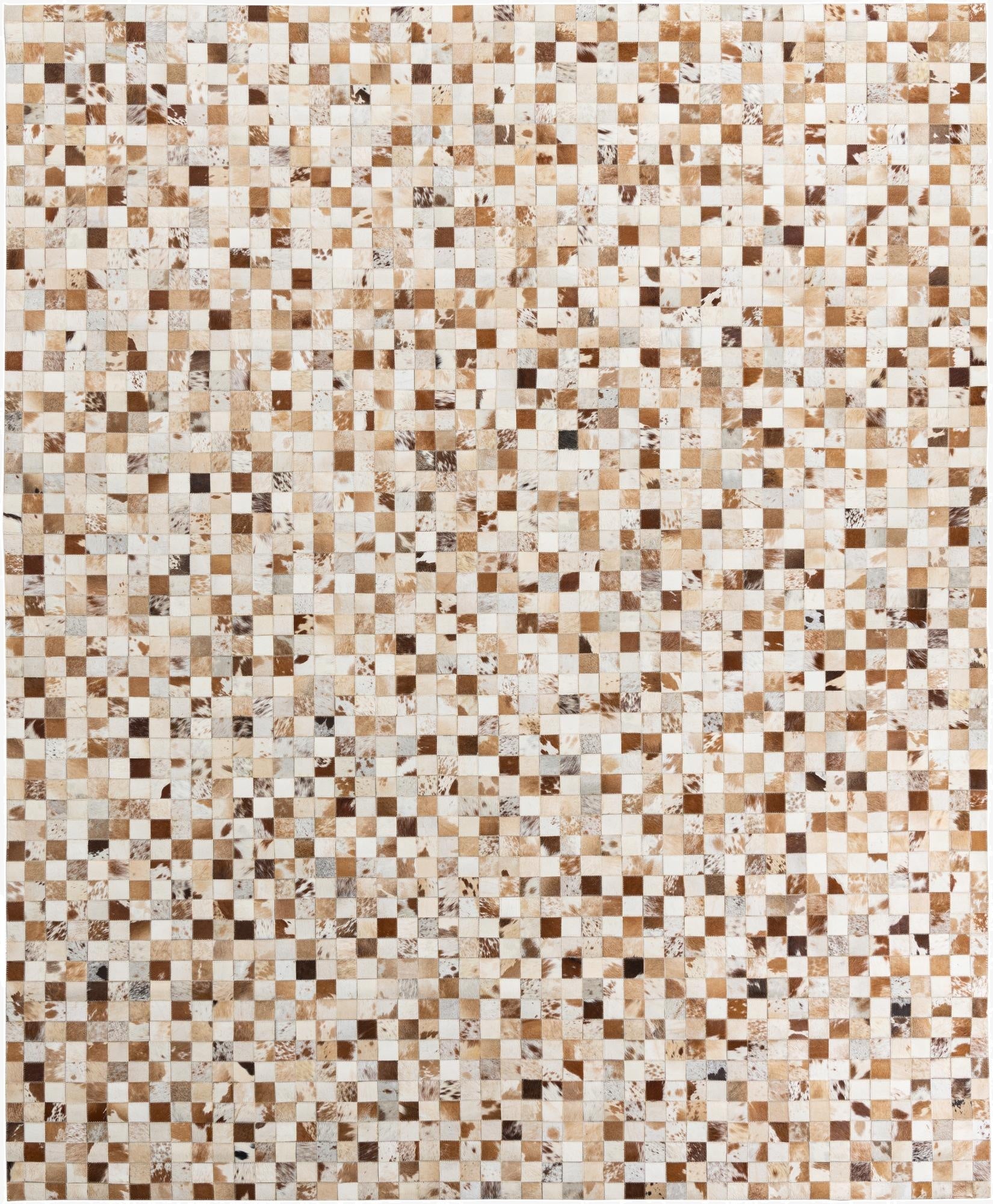 8' 1 x 10' Cowhide Leather Rug