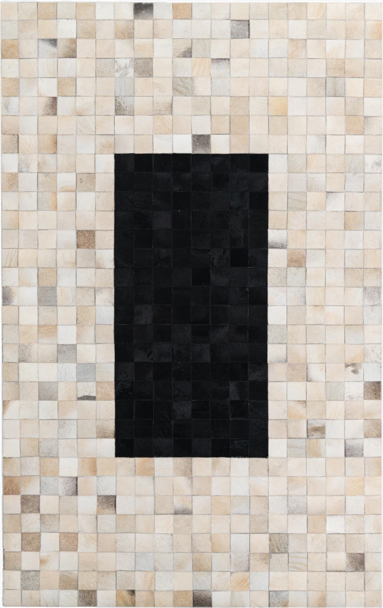 5' x 8' Cowhide Leather Rug