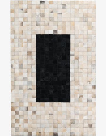 5' x 8' Cowhide Leather Rug