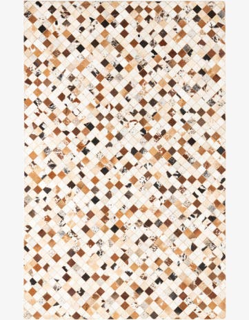 5' x 7' 10 Cowhide Leather Rug