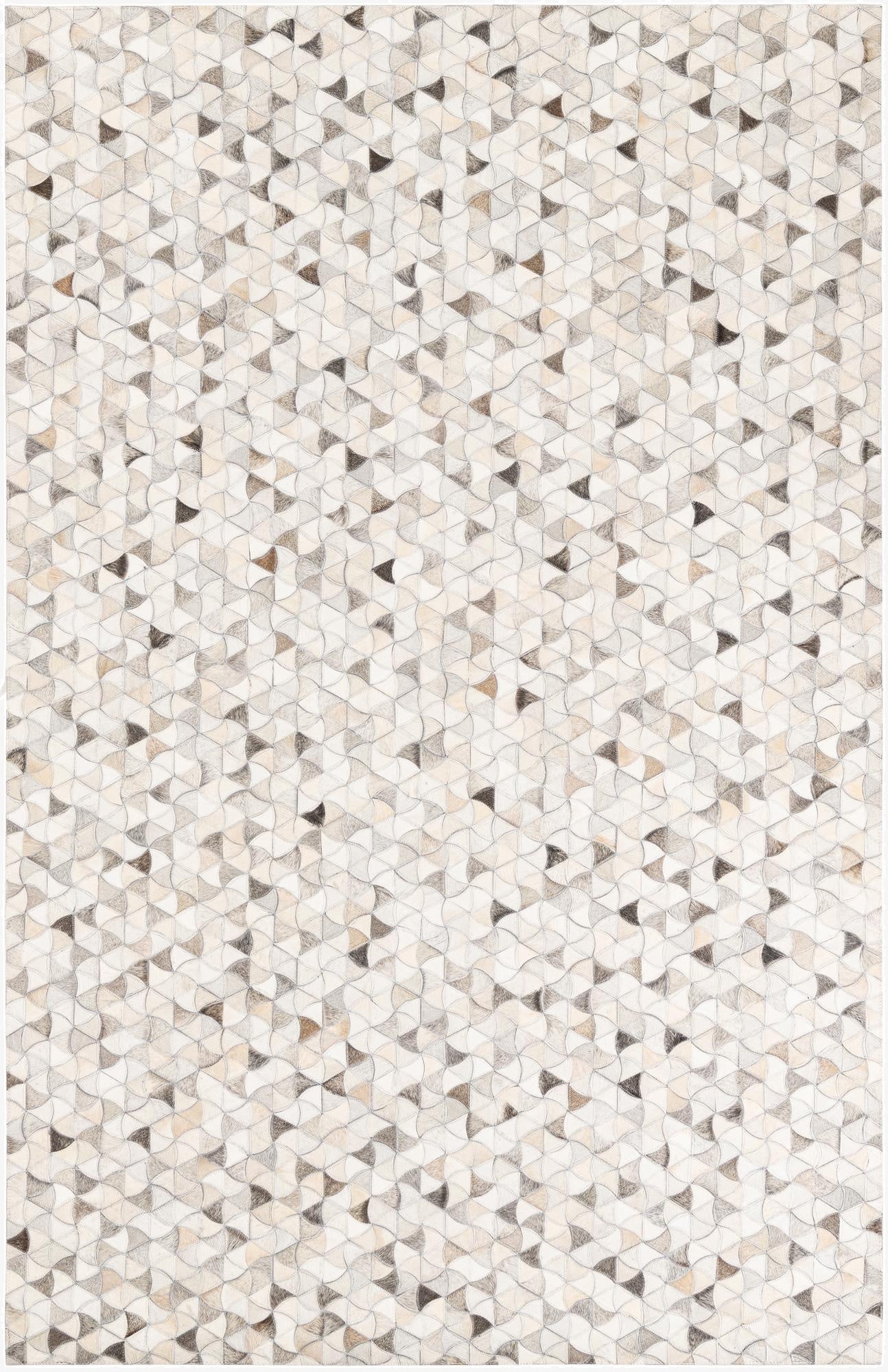 5' 2 x 8' Cowhide Leather Rug