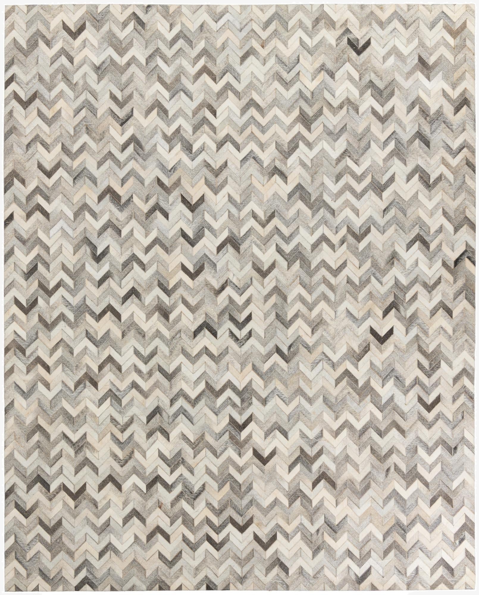 8' 1 x 10' Cowhide Leather Rug