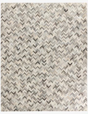 8' 1 x 10' Cowhide Leather Rug