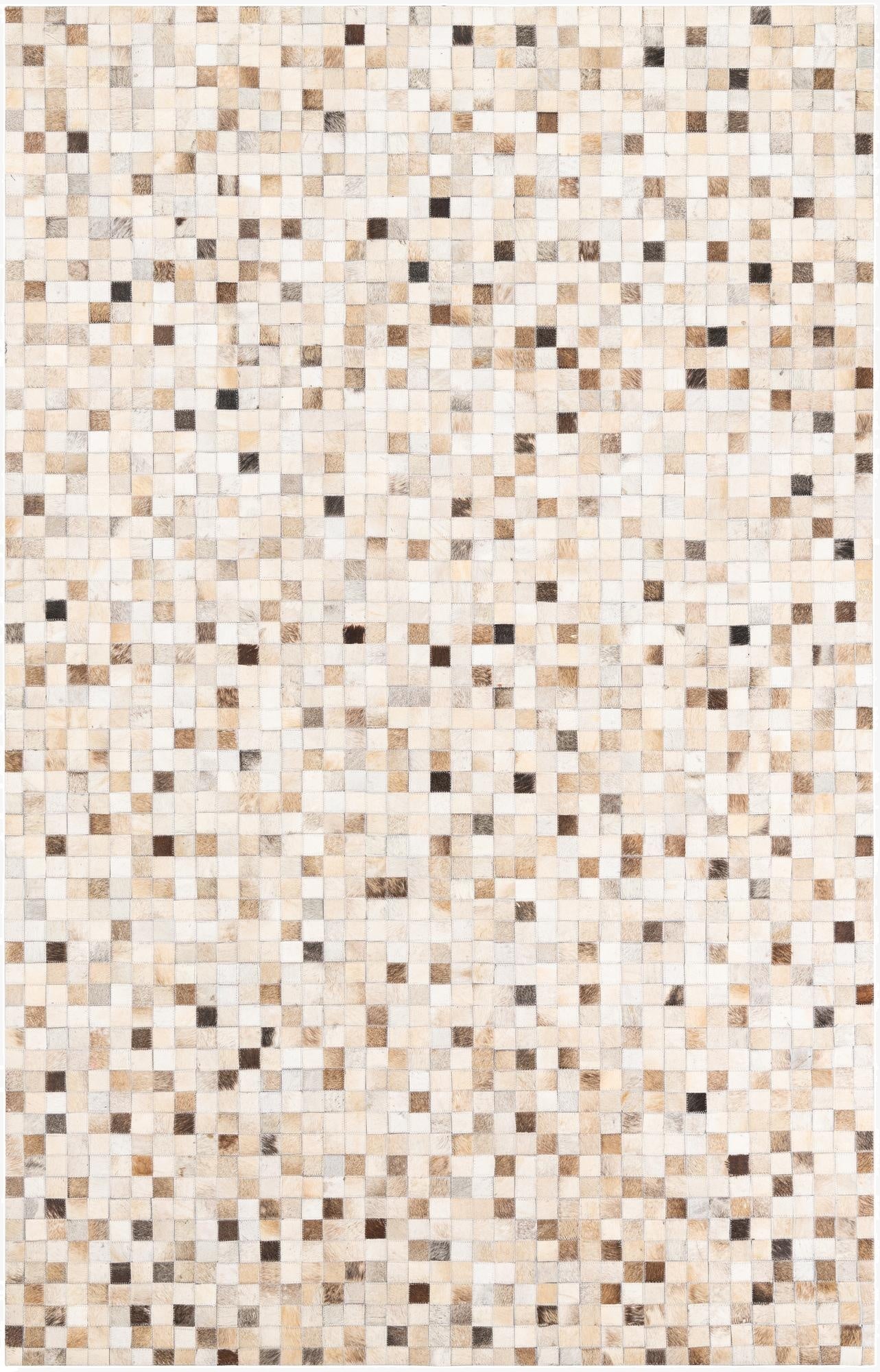 5' x 8' Cowhide Leather Rug