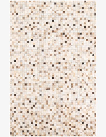 5' x 8' Cowhide Leather Rug