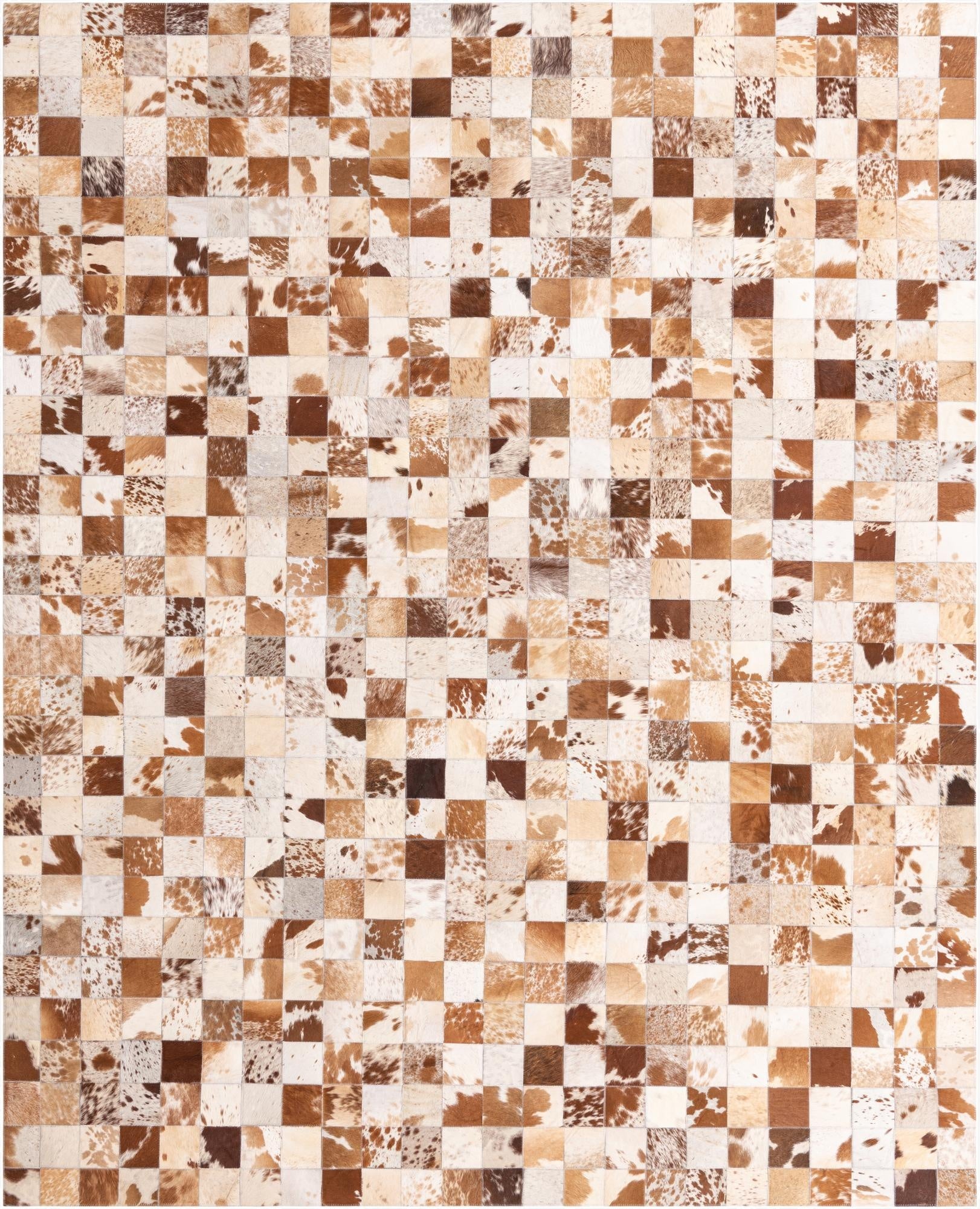 8' x 9' 9 Cowhide Leather Rug