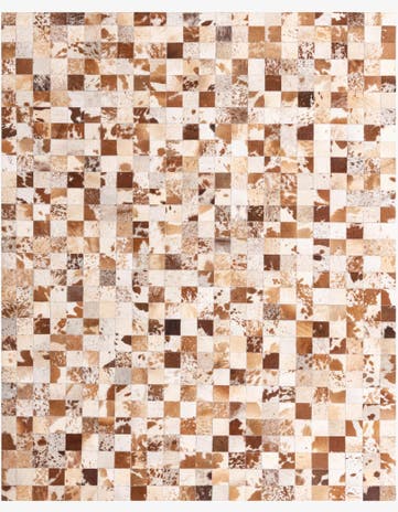 8' x 9' 9 Cowhide Leather Rug