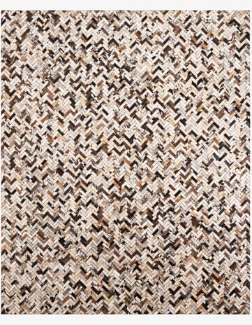 8' x 9' 10 Cowhide Leather Rug