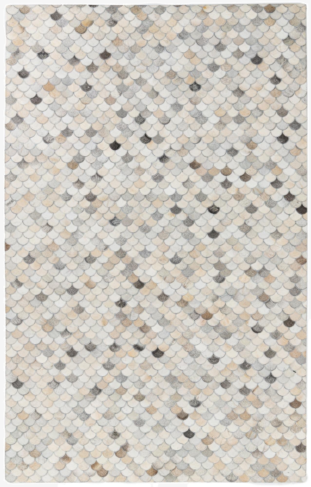 5' 1 x 8' 1 Cowhide Leather Rug