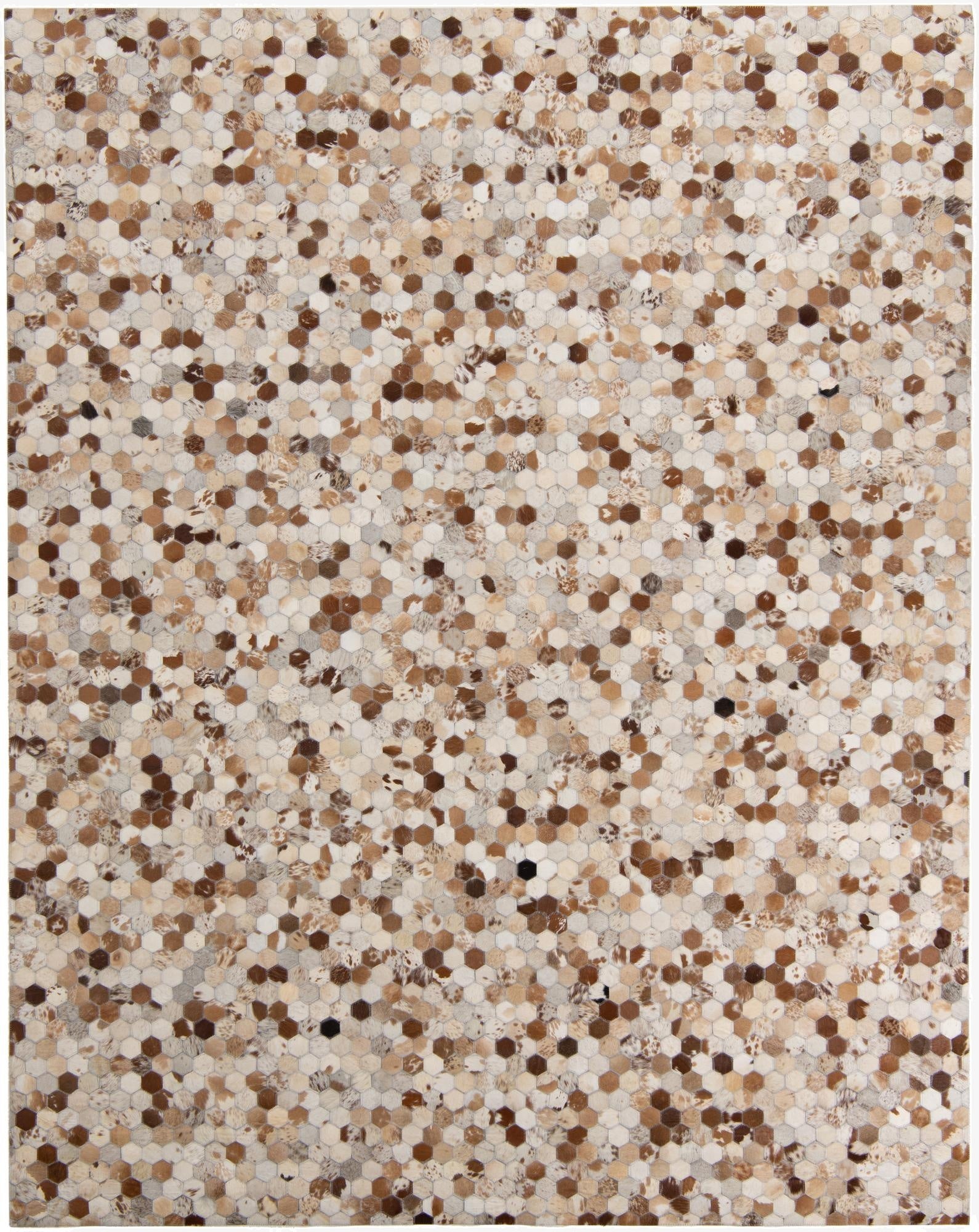 7' 10 x 9' 10 Cowhide Leather Rug