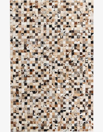 5' x 7' 10 Cowhide Leather Rug