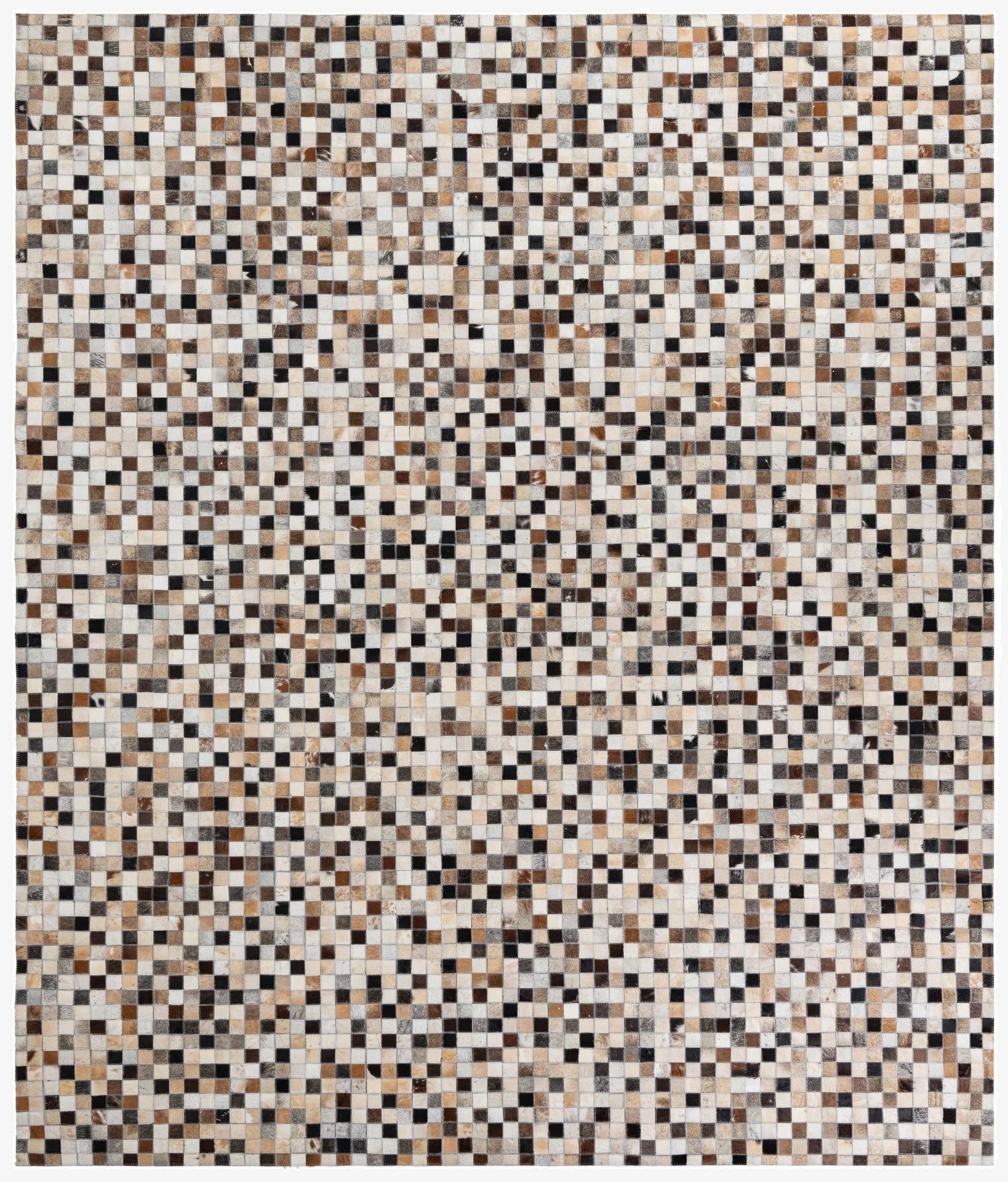 8' 3 x 9' 10 Cowhide Leather Rug