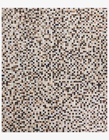 8' 3 x 9' 10 Cowhide Leather Rug