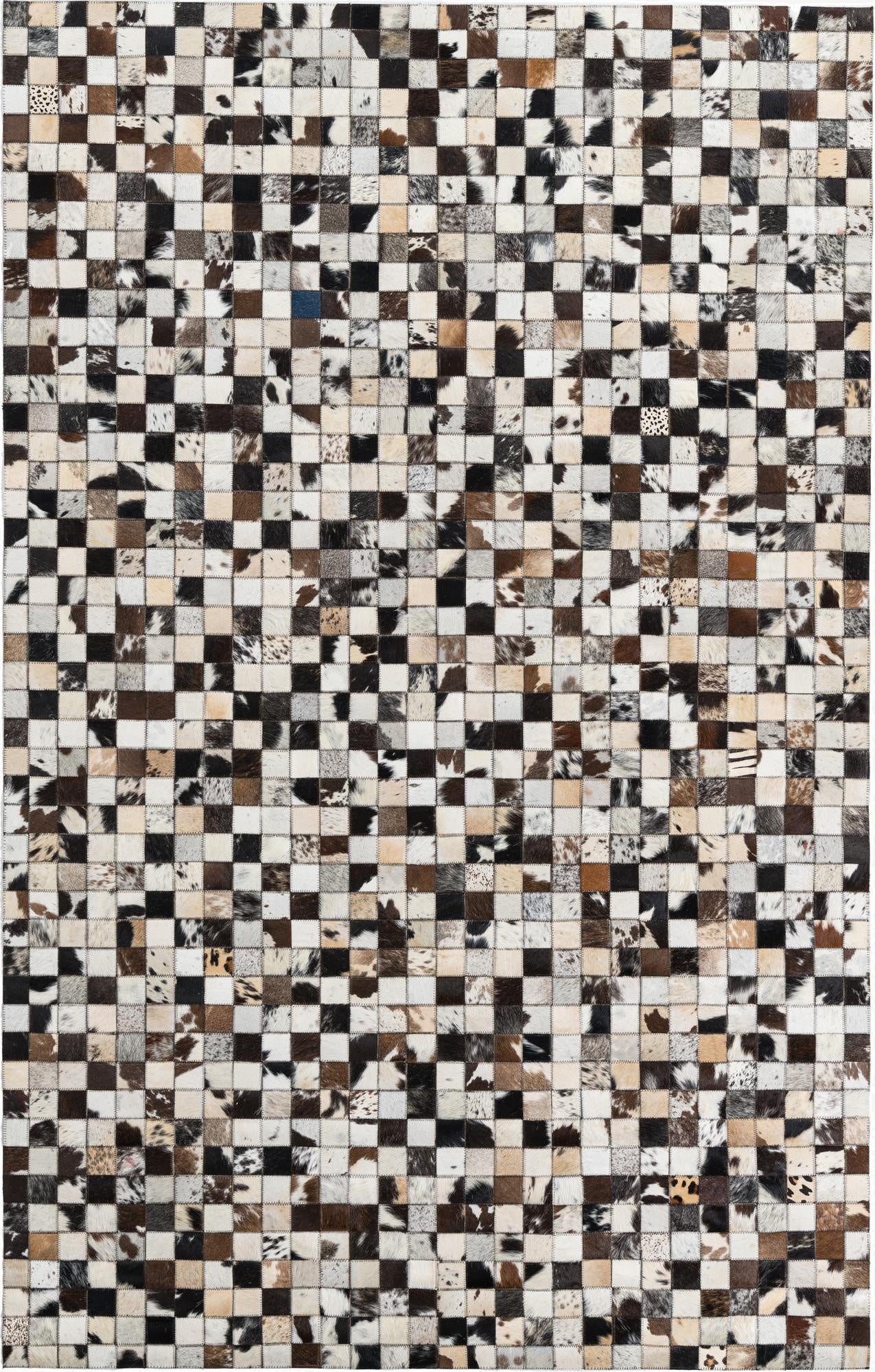 5' x 8' Cowhide Leather Rug