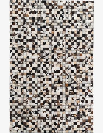 5' x 8' Cowhide Leather Rug