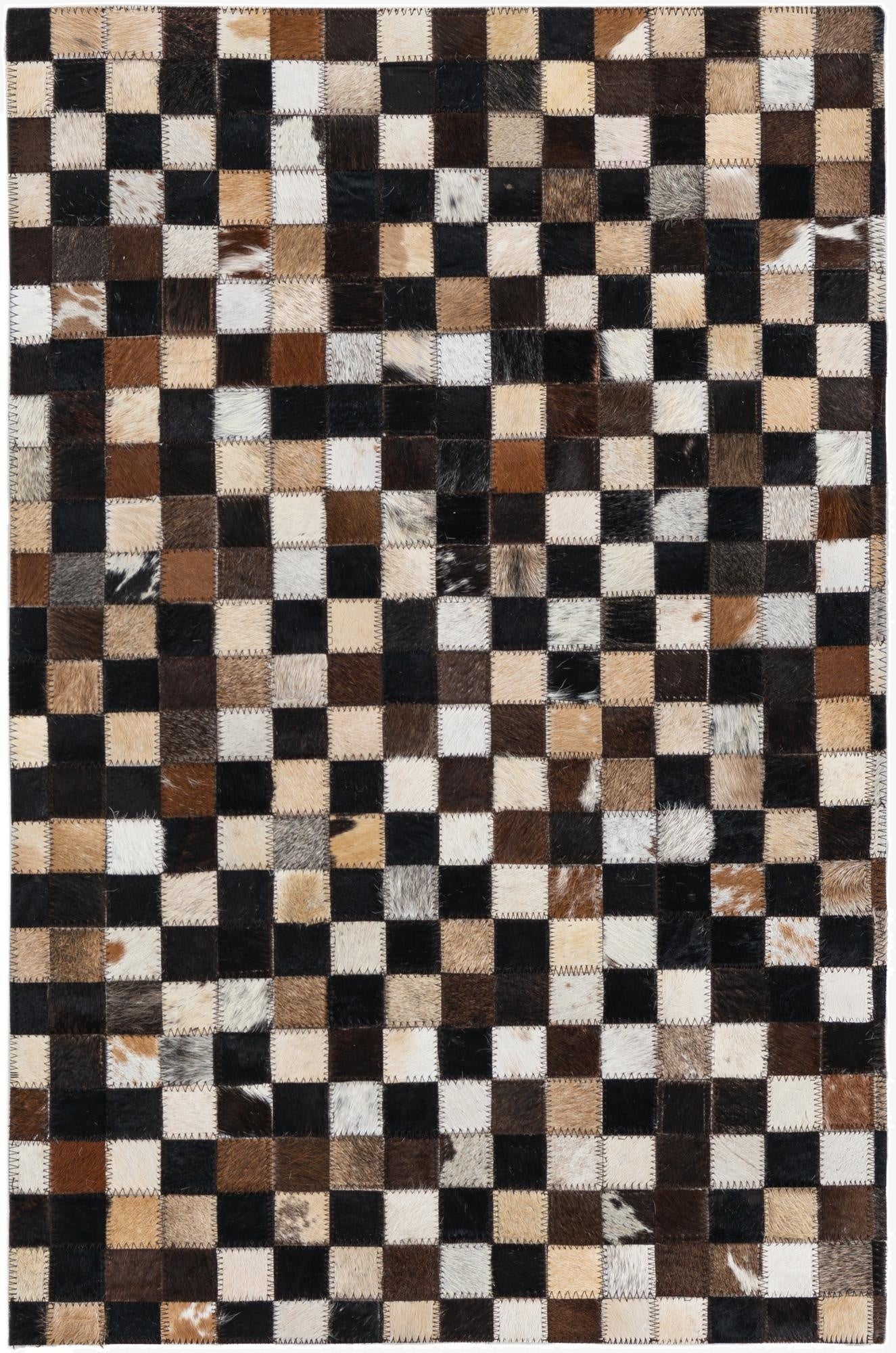 2' x 3' 1 Cowhide Leather Rug