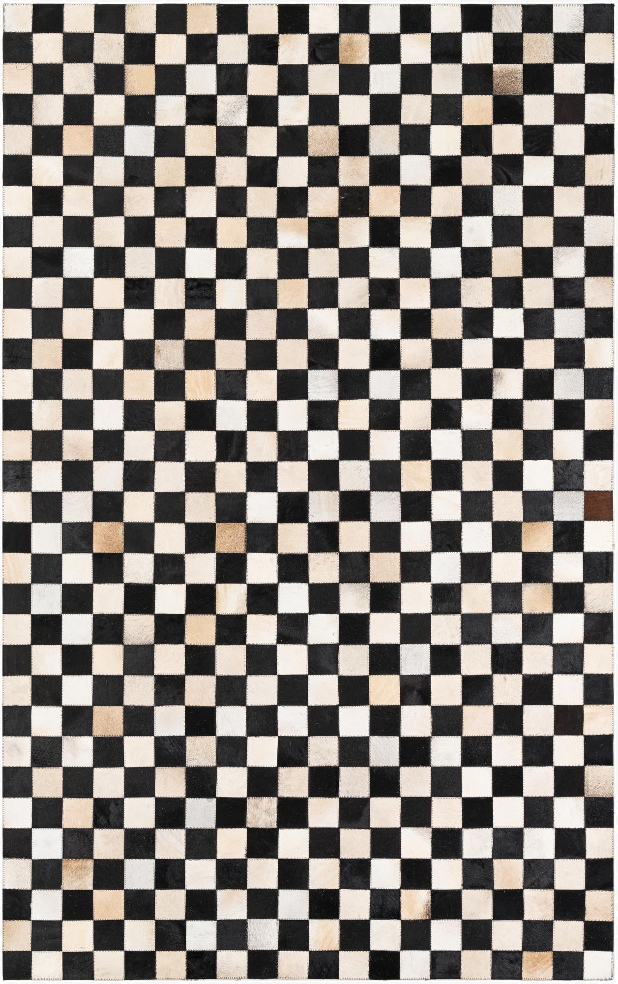 5' x 8' Cowhide Leather Rug