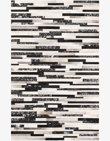 5' x 8' 2 Cowhide Leather Rug