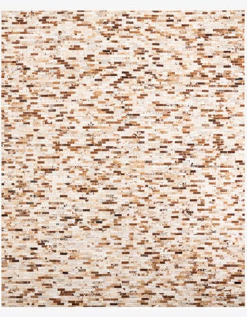 8' x 9' 8 Cowhide Leather Rug