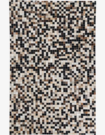 5' x 7' 10 Cowhide Leather Rug